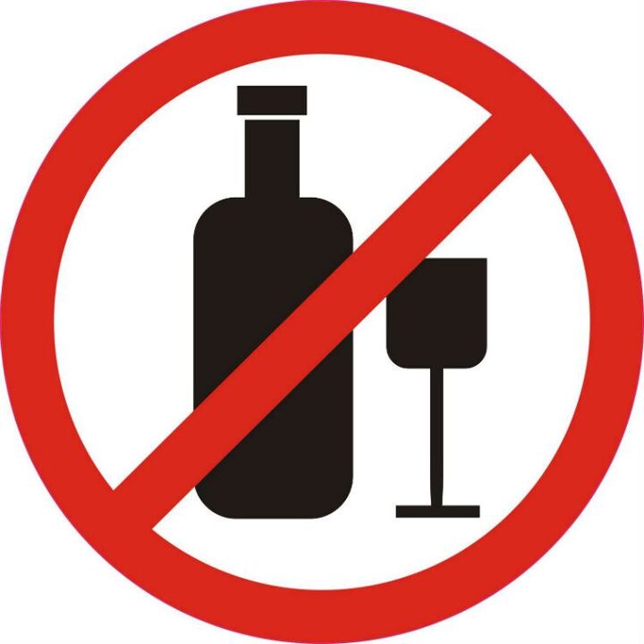 During the treatment of prostatitis, a complete rejection of alcohol is necessary. 