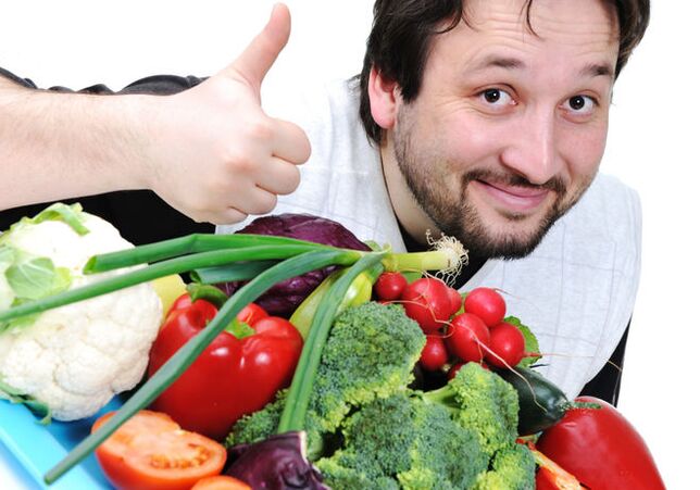Healthy vegetables for prostatitis